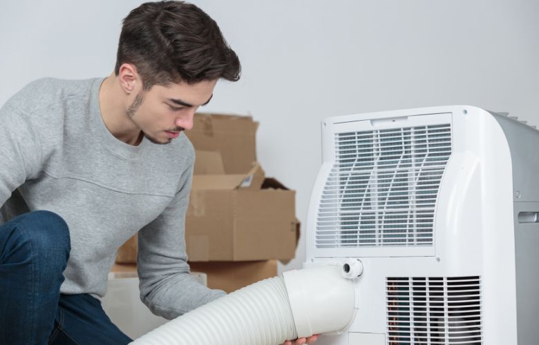 airco met afvoerslang